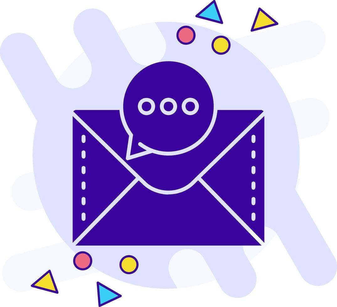 Chat freestyle solid Icon vector