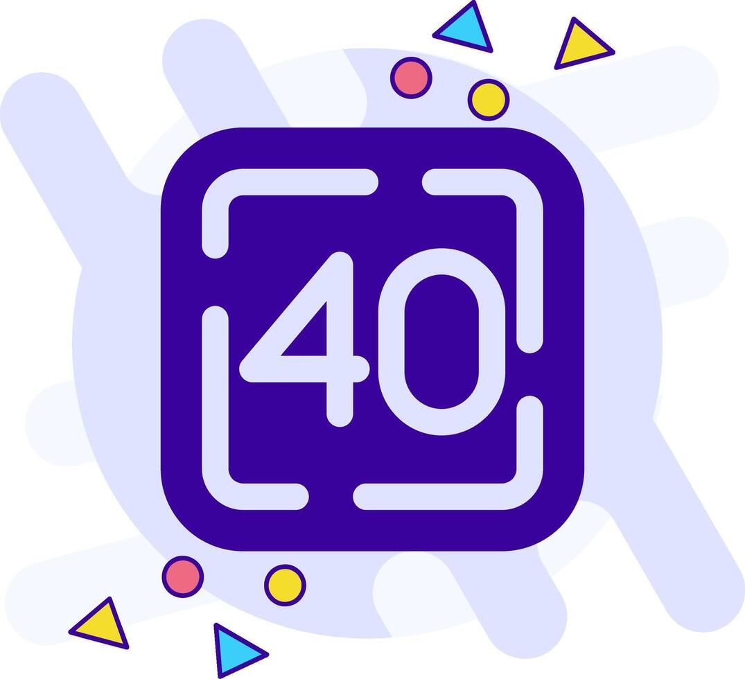 Forty freestyle solid Icon vector