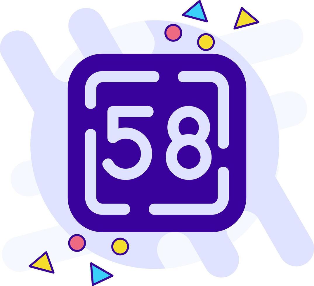 Fifty Eight freestyle solid Icon vector