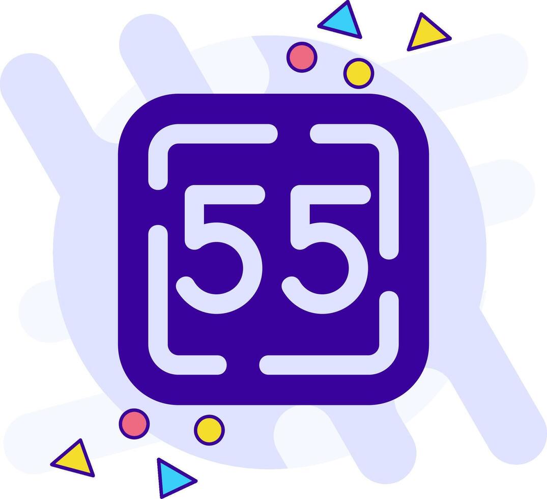 Fifty Five freestyle solid Icon vector