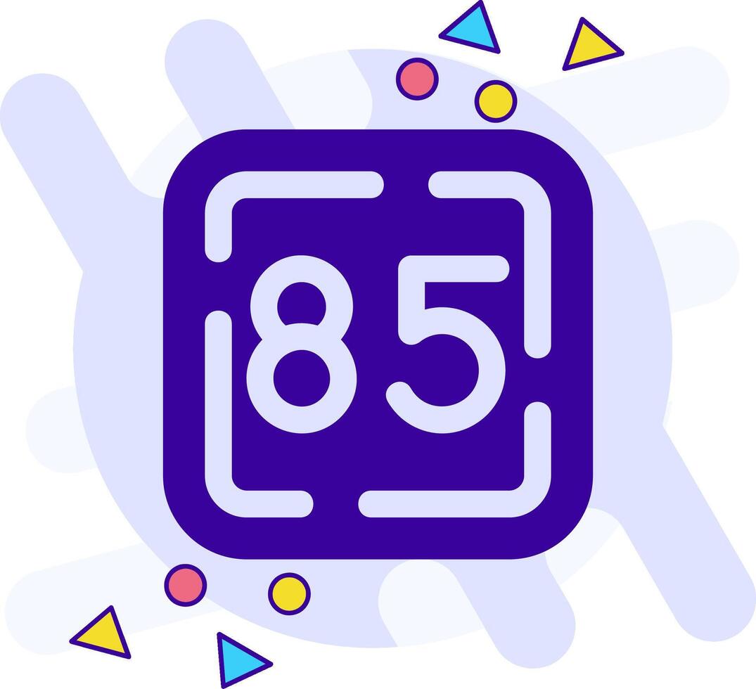 Eighty Five freestyle solid Icon vector
