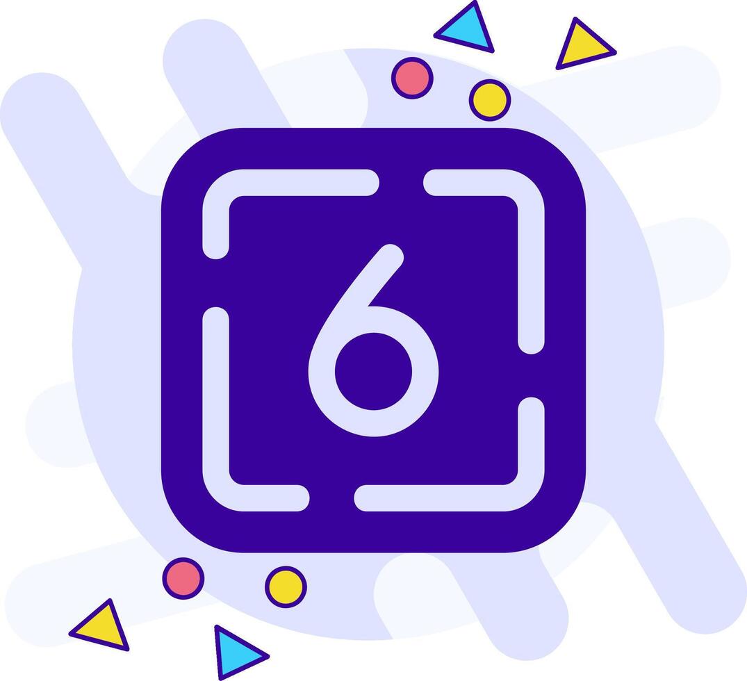 Six freestyle solid Icon vector