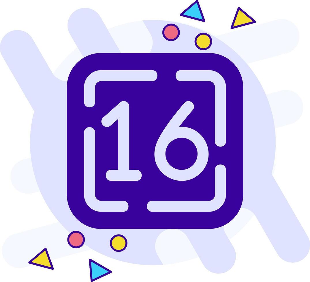 Sixteen freestyle solid Icon vector