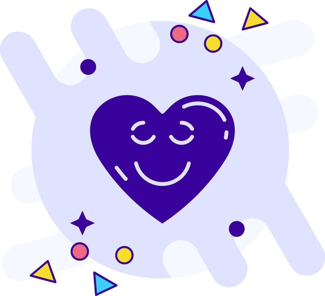 Relieved freestyle solid Icon vector