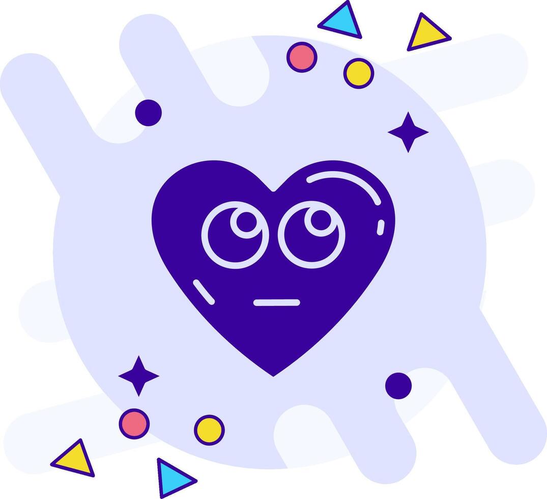 Rolling eyes freestyle solid Icon vector