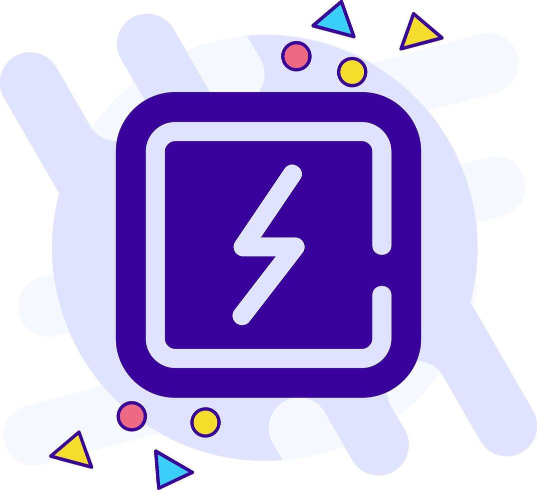 Electricity freestyle solid Icon vector