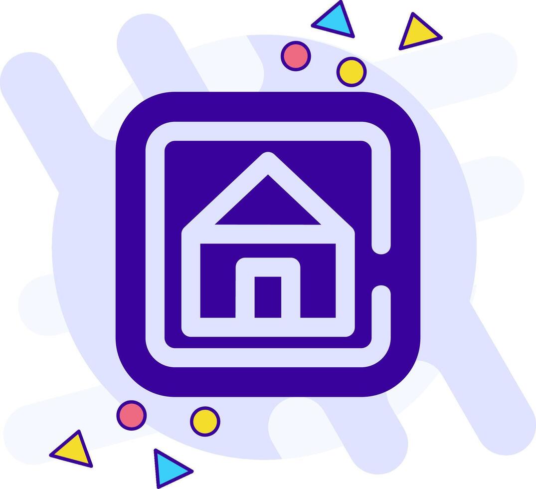 Home freestyle solid Icon vector