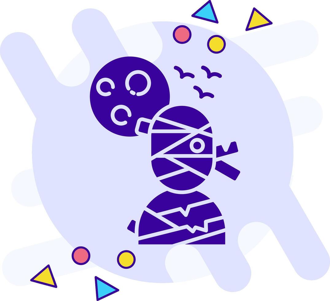 Mummy freestyle solid Icon vector