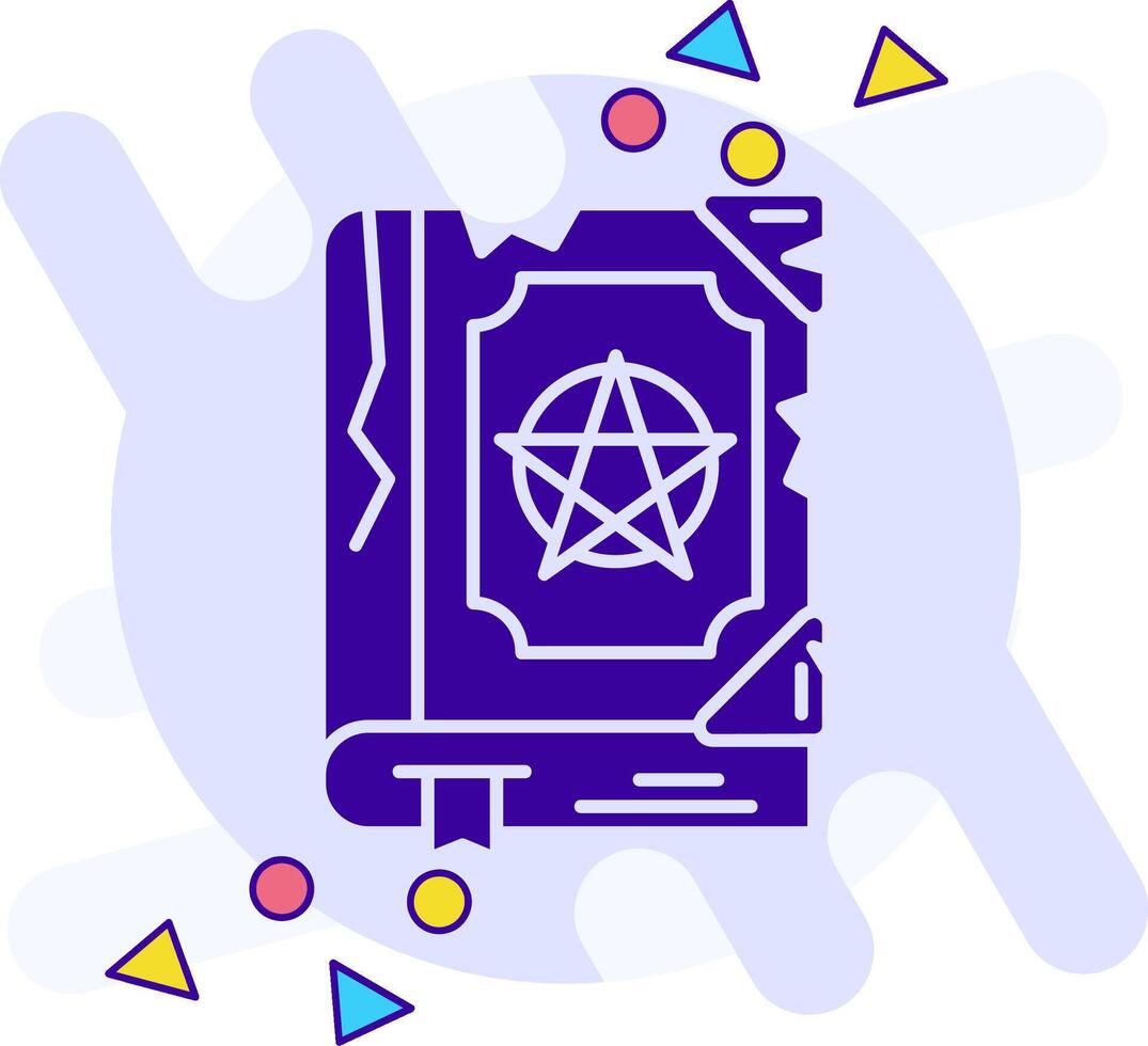 Magic book freestyle solid Icon vector