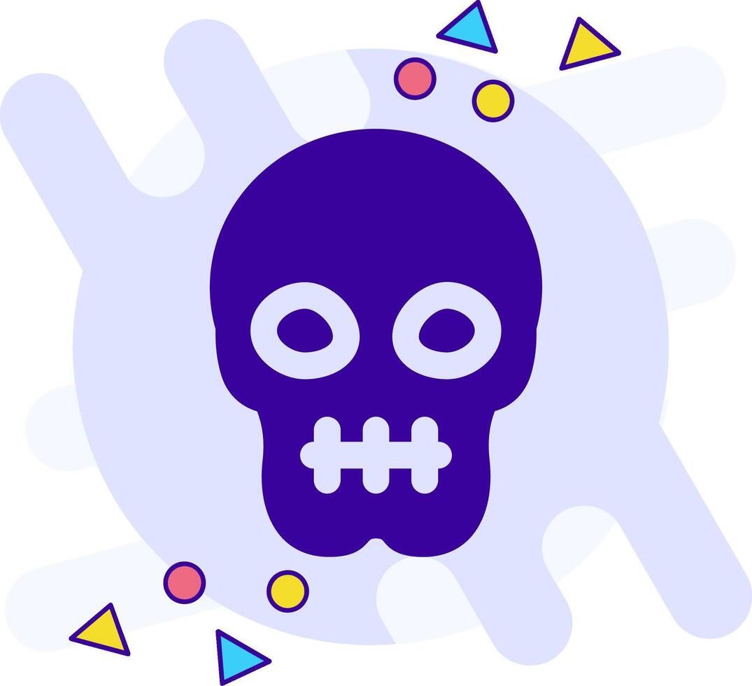 Skull freestyle solid Icon vector