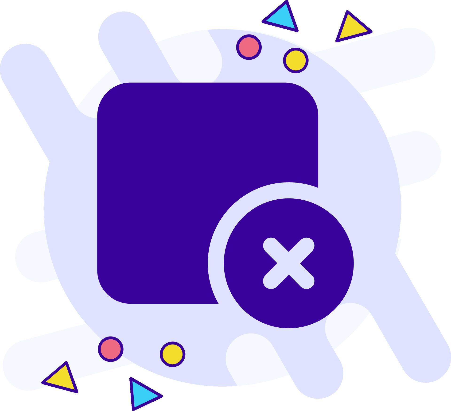 Delete square freestyle solid Icon 38523636 Vector Art at Vecteezy