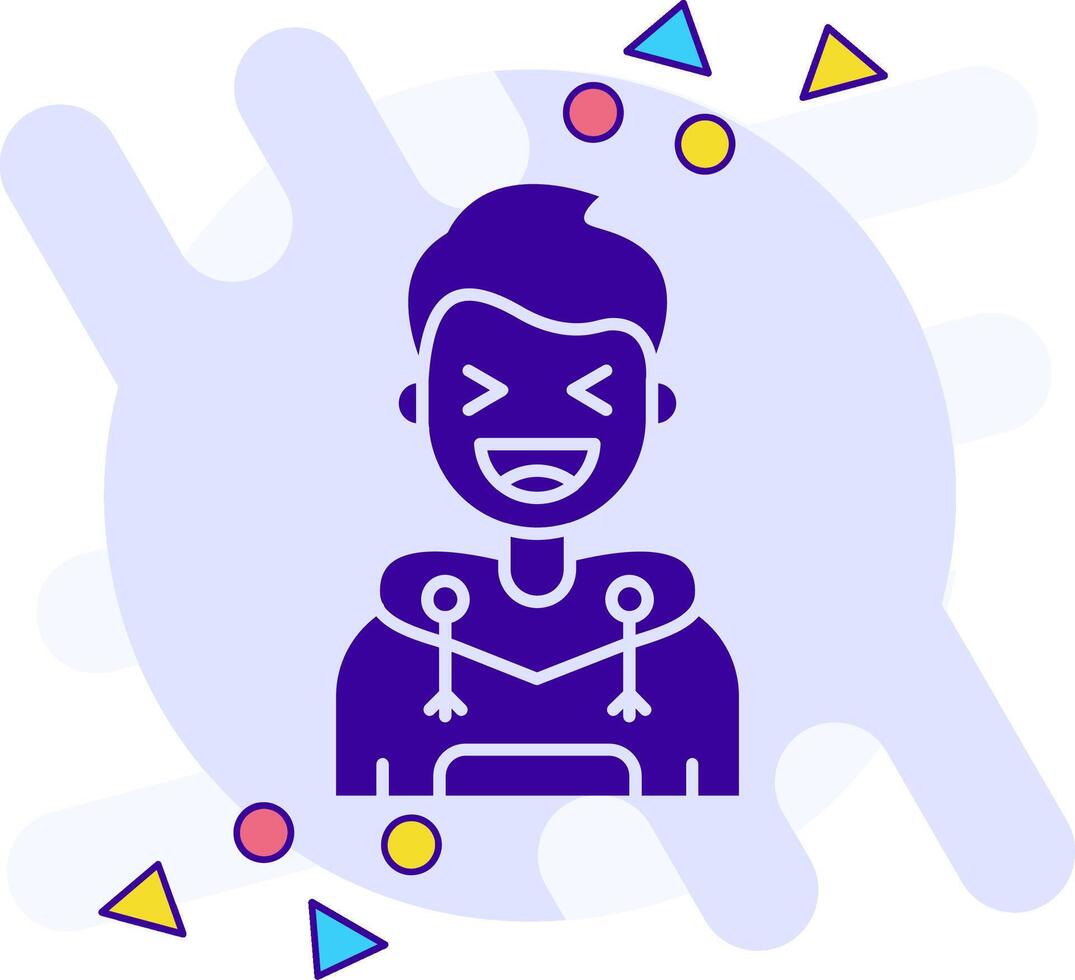 Laugh freestyle solid Icon vector