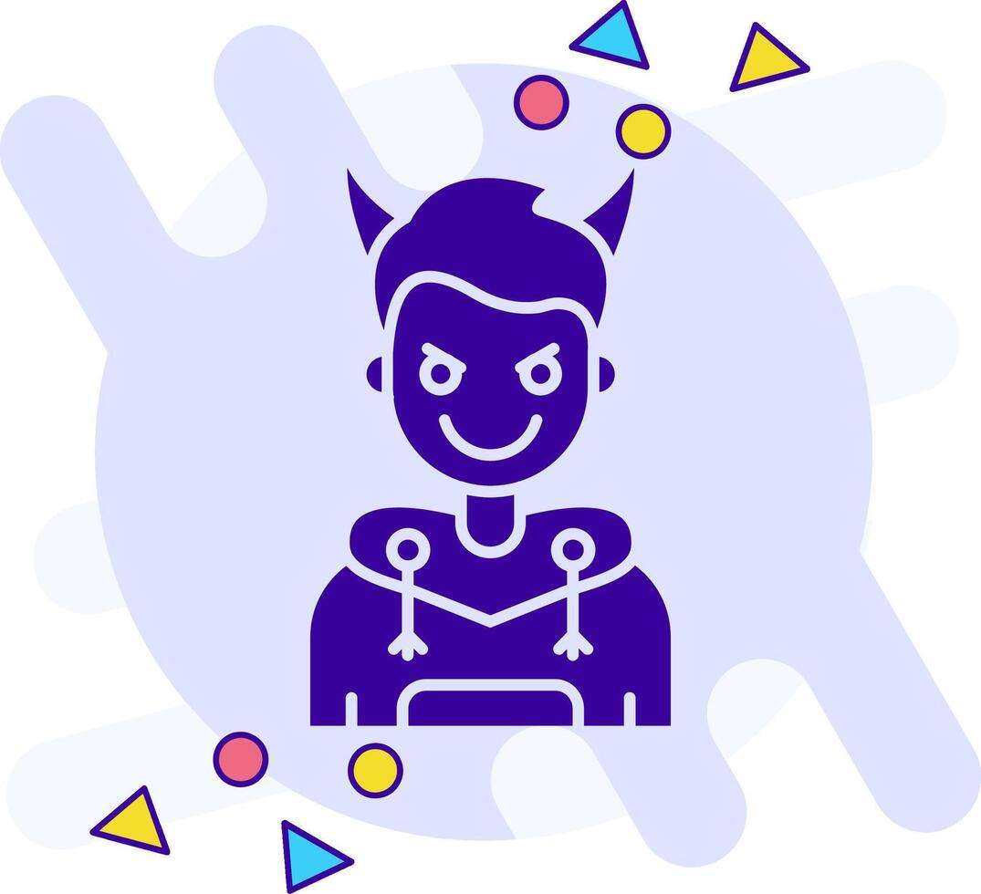 demonio estilo libre sólido icono vector