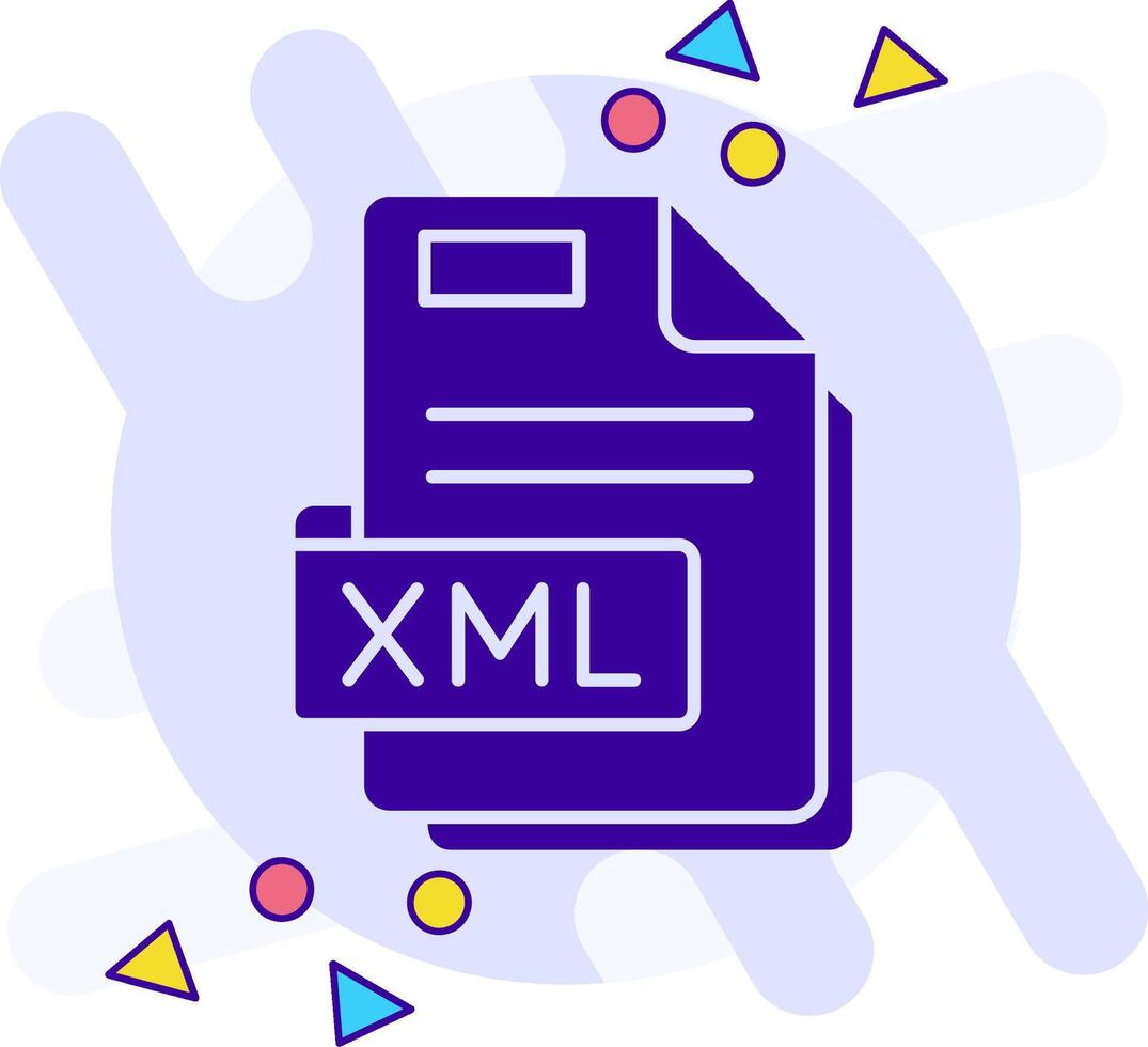 Xml freestyle solid Icon vector