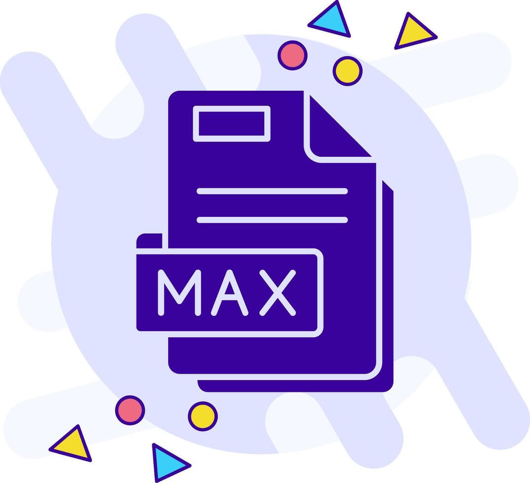 max estilo libre sólido icono vector