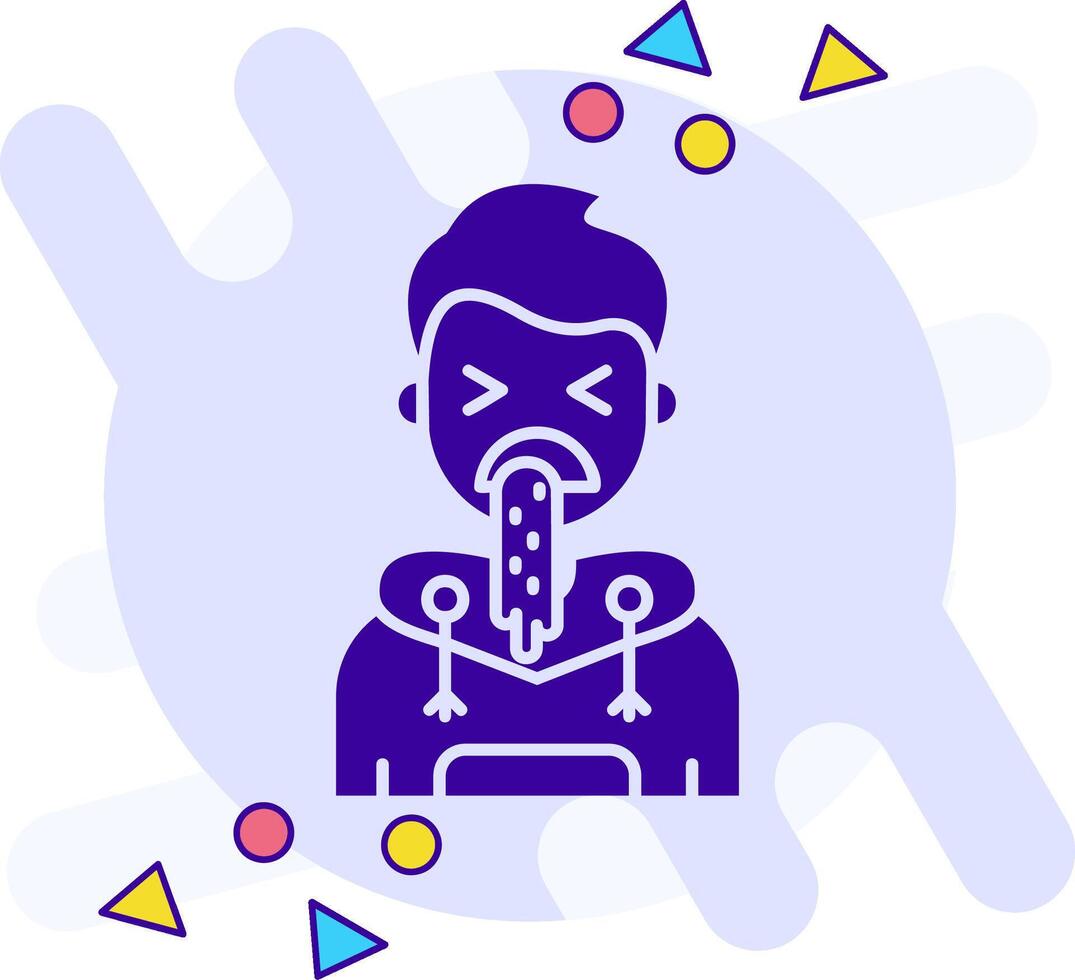 Vomit freestyle solid Icon vector