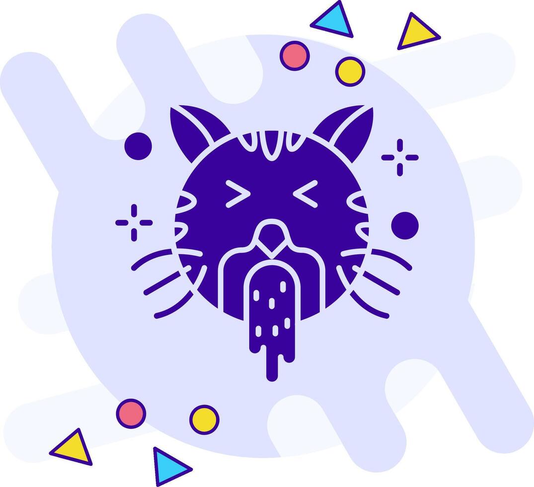 Vomit freestyle solid Icon vector