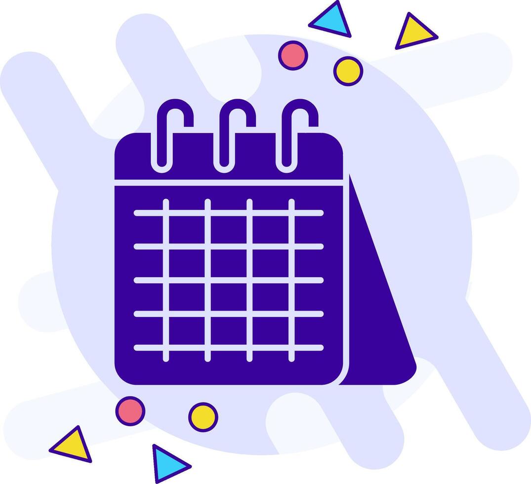 Calender freestyle solid Icon vector