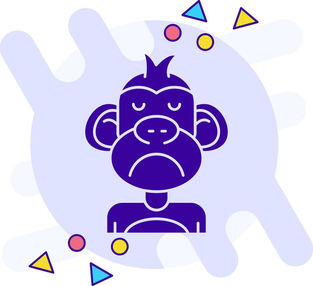Sad freestyle solid Icon vector