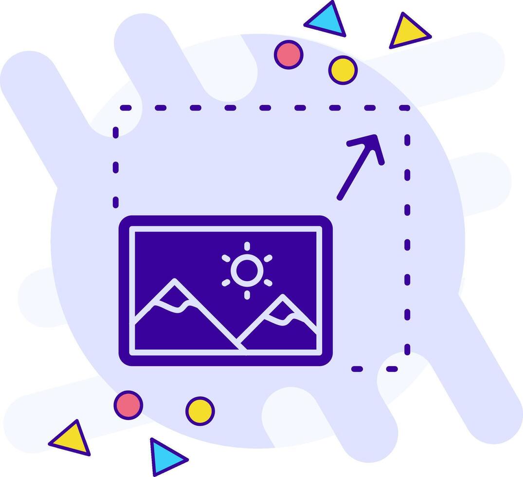 Resize freestyle solid Icon vector
