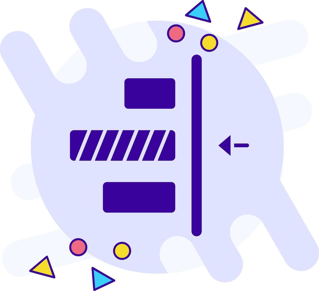 Right alignment freestyle solid Icon vector