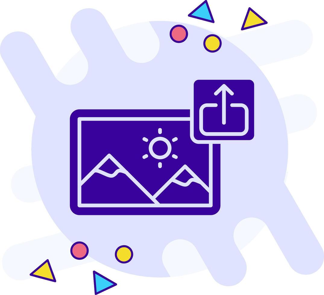 Export freestyle solid Icon vector