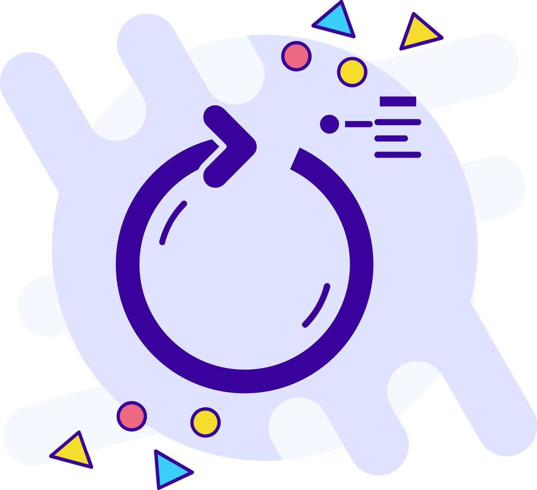 Circular Arrow freestyle solid Icon vector