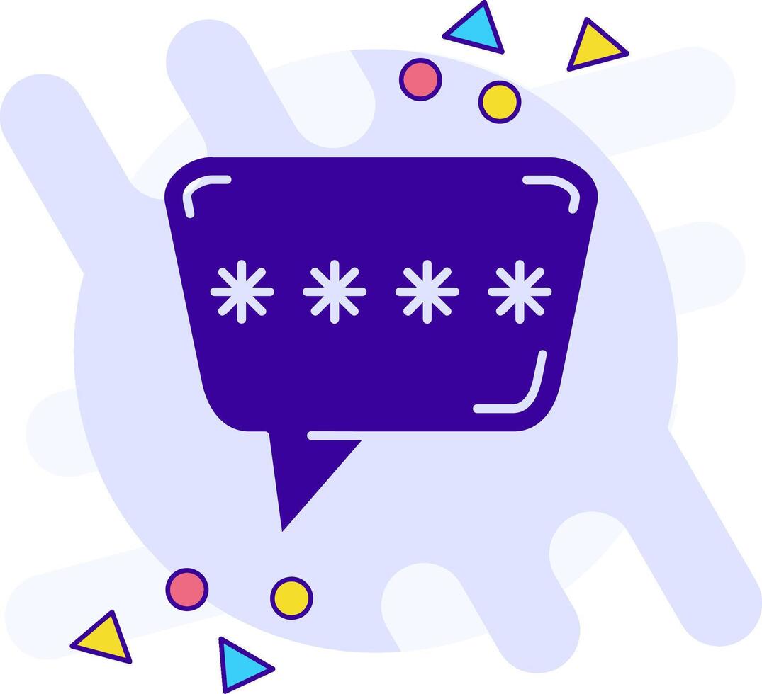 Chat box freestyle solid Icon vector