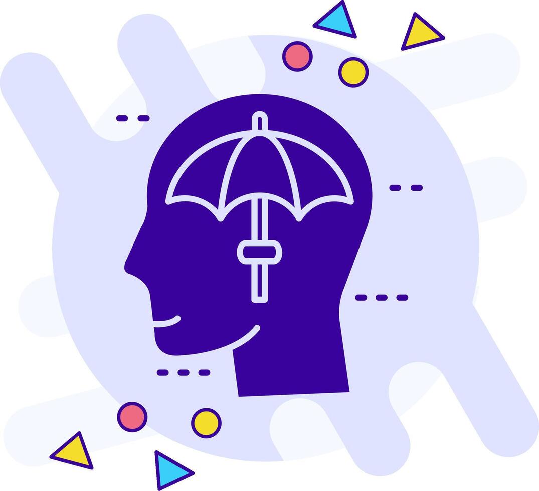 Umbrella freestyle solid Icon vector
