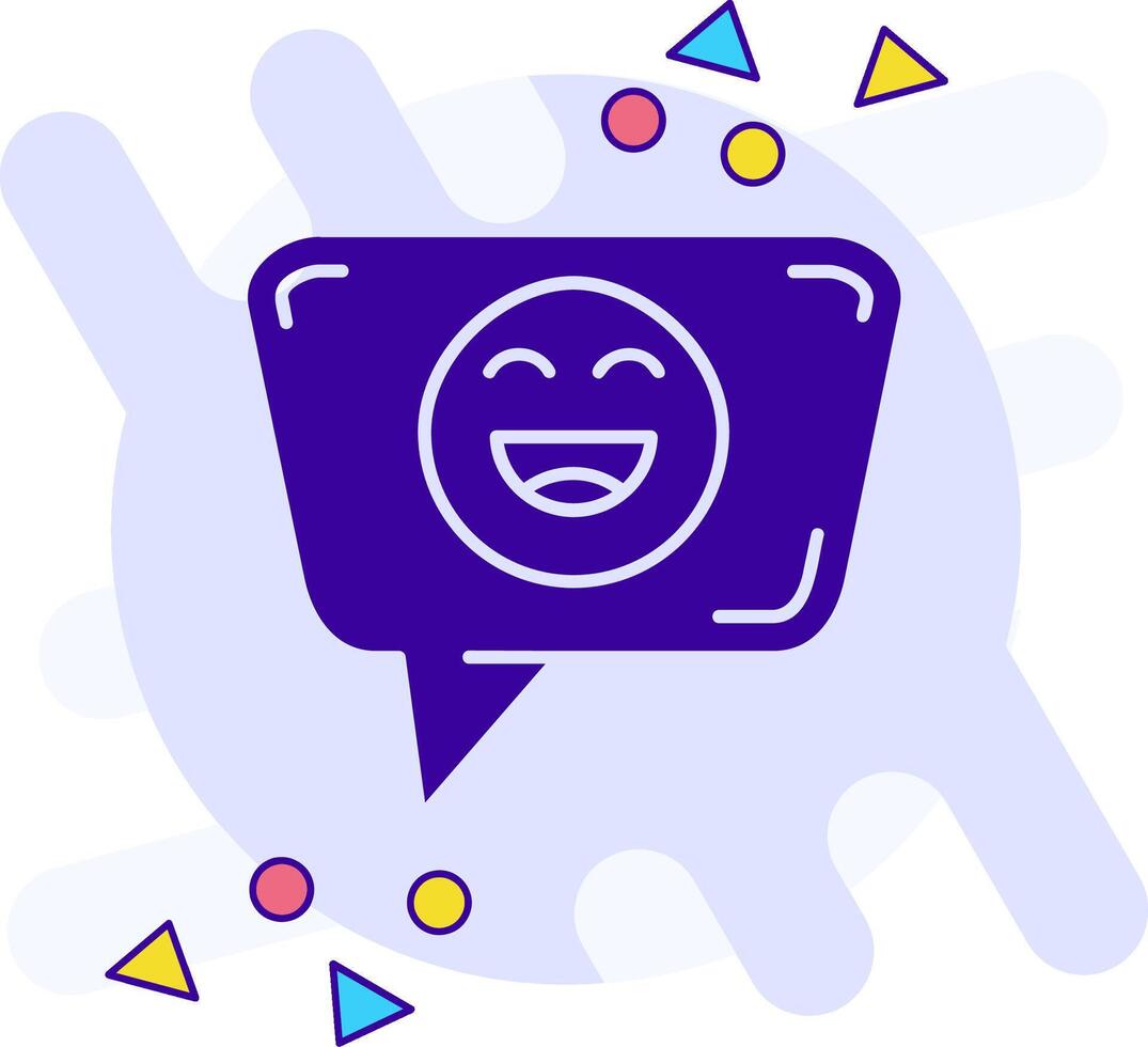 Happy freestyle solid Icon vector