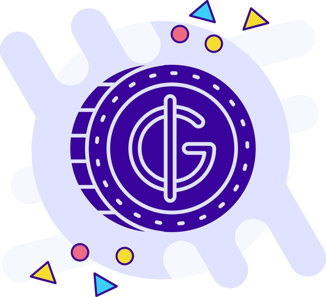 Guarani freestyle solid Icon vector