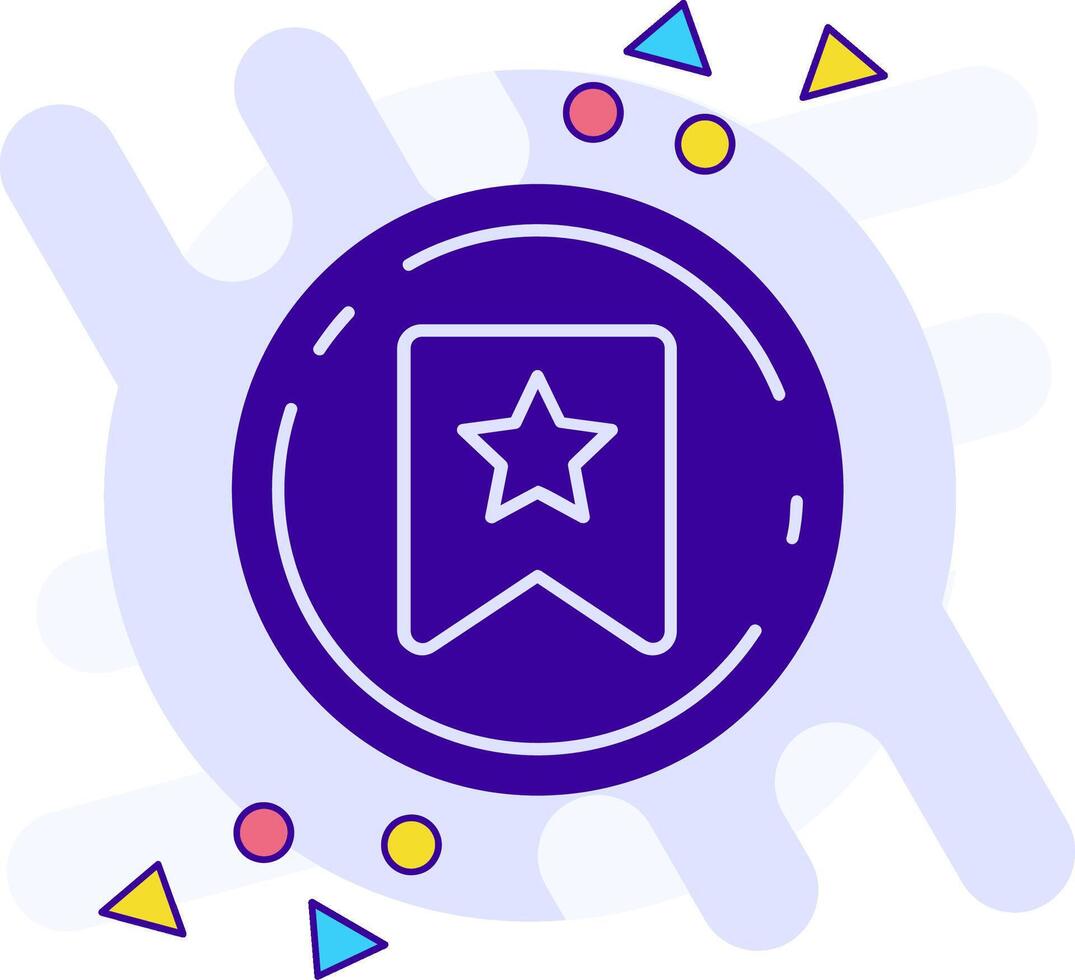 Bookmark freestyle solid Icon vector