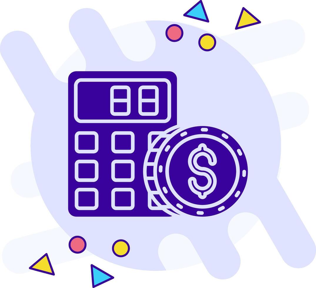 Calculator freestyle solid Icon vector