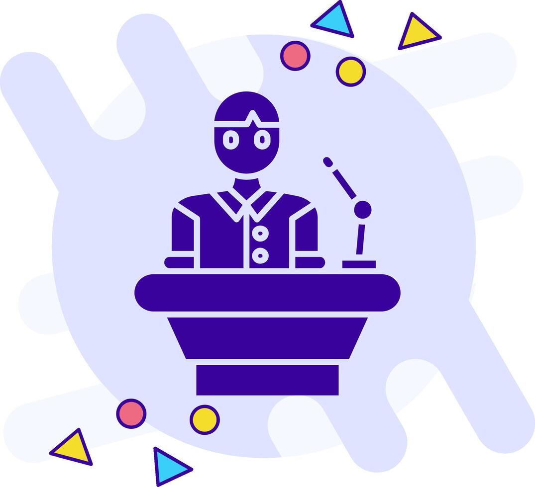 Lecturer freestyle solid Icon vector