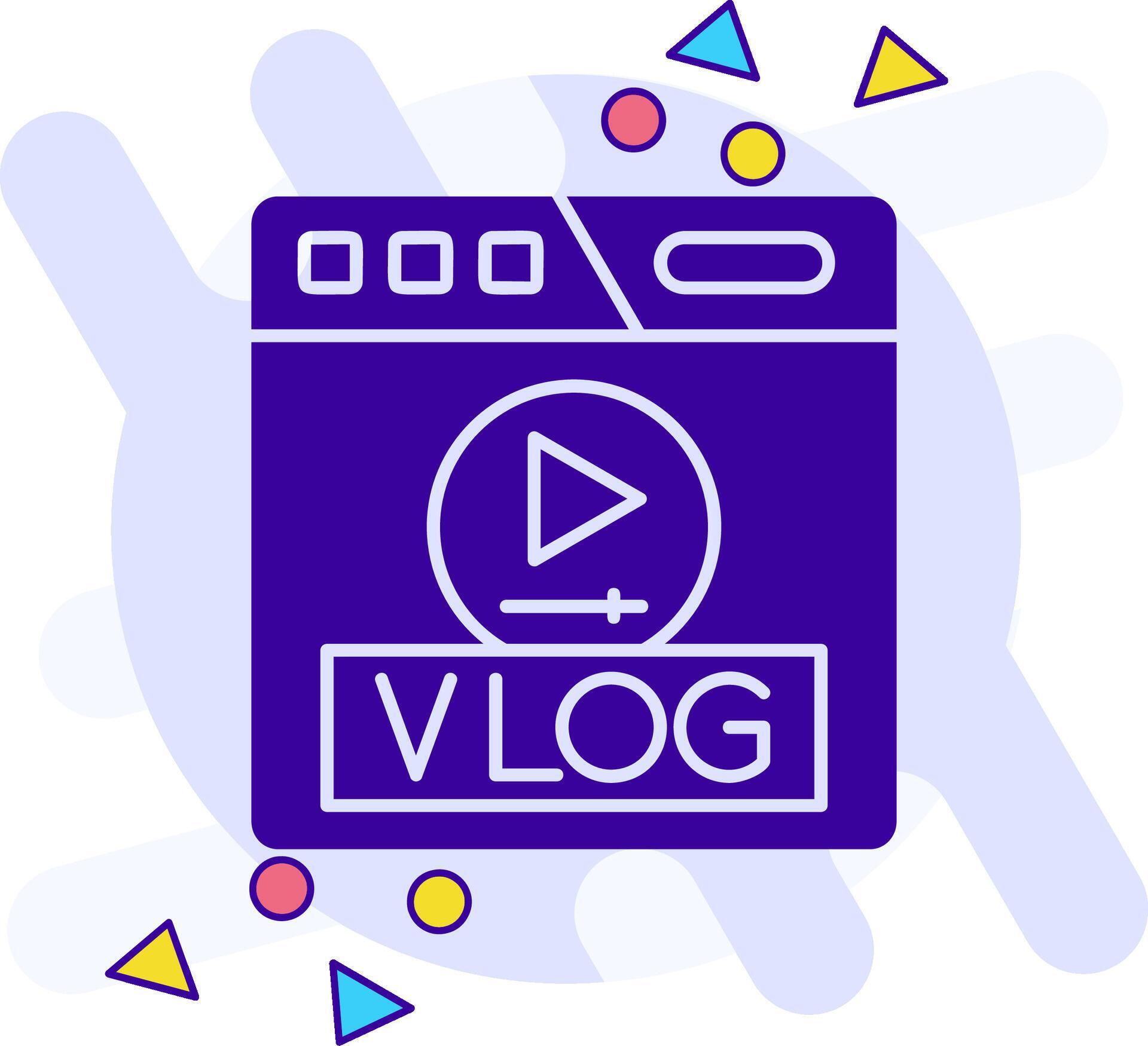 Vlog freestyle solid Icon 38524581 Vector Art at Vecteezy