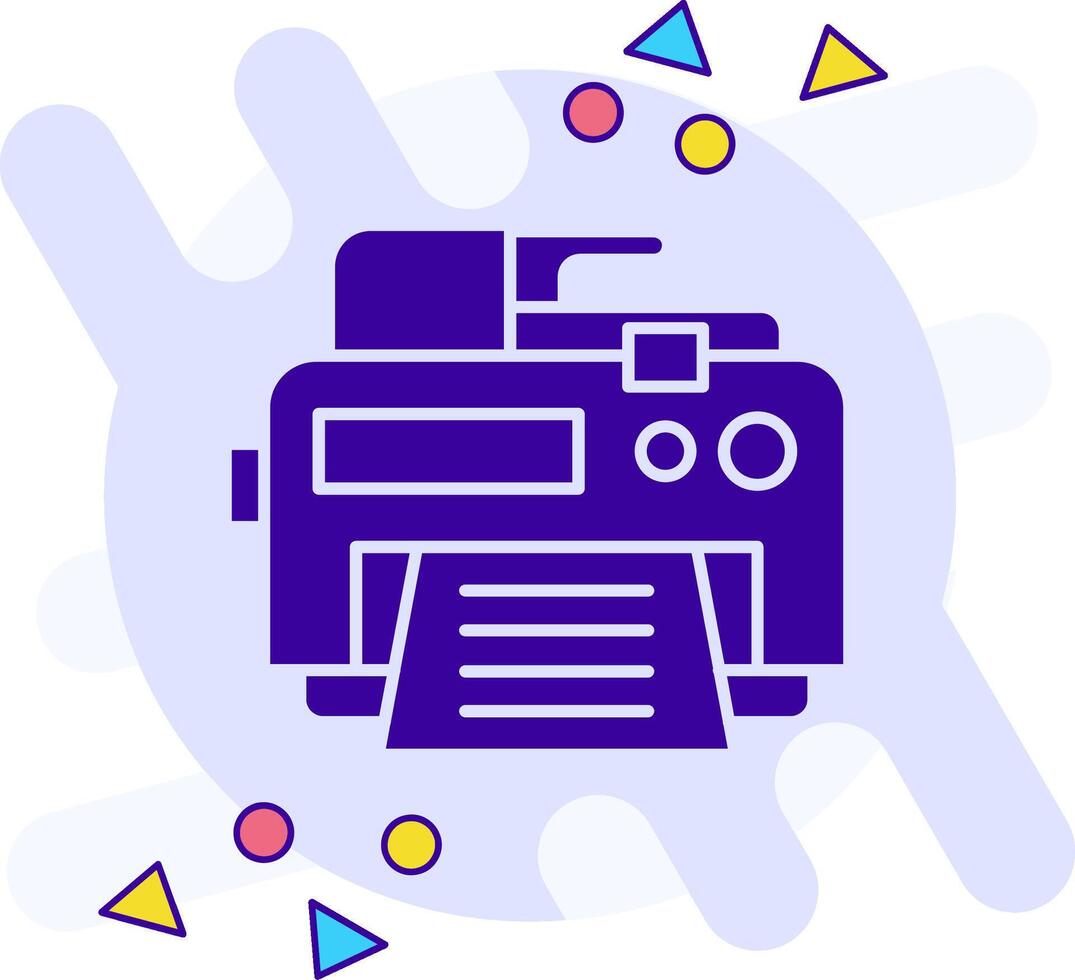 Printer freestyle solid Icon vector