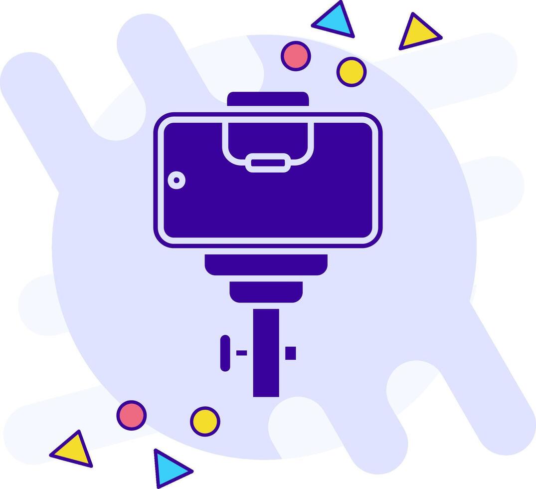 Selfie freestyle solid Icon vector