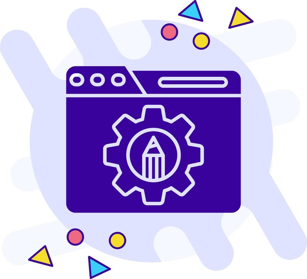 Settings freestyle solid Icon vector