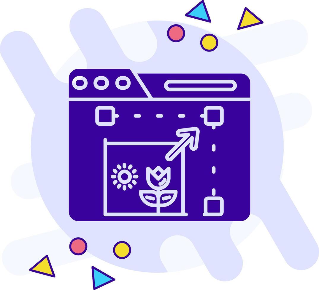 Resize freestyle solid Icon vector