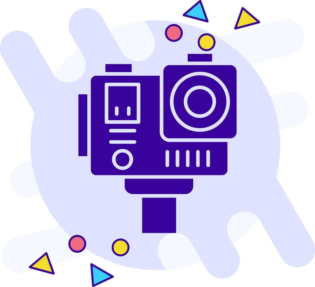 Action camera freestyle solid Icon vector