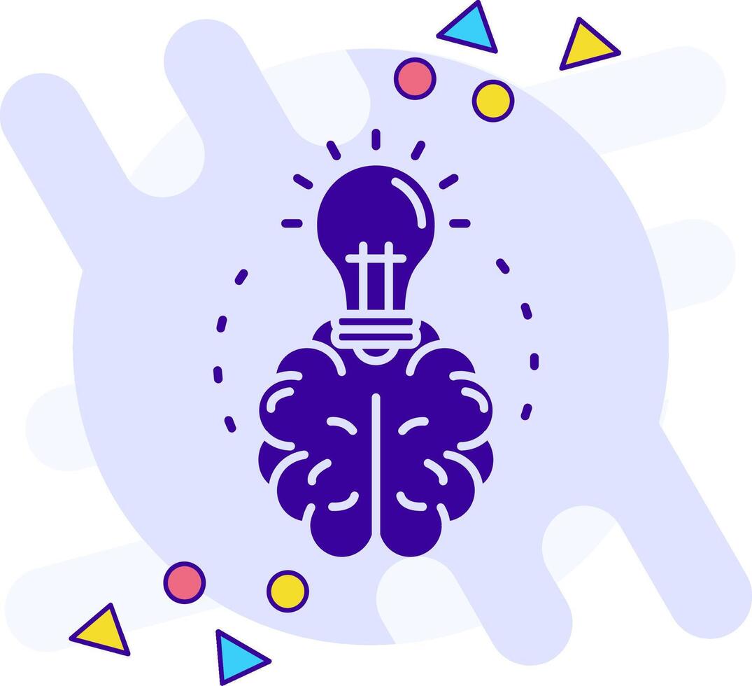 Brainstroming freestyle solid Icon vector