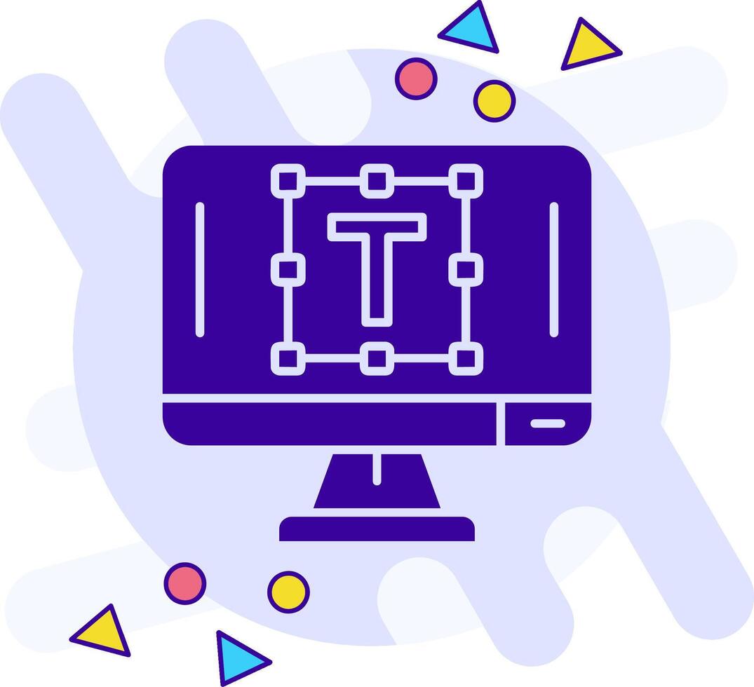 Text editor freestyle solid Icon vector