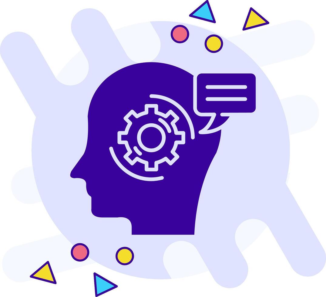 Thinking freestyle solid Icon vector