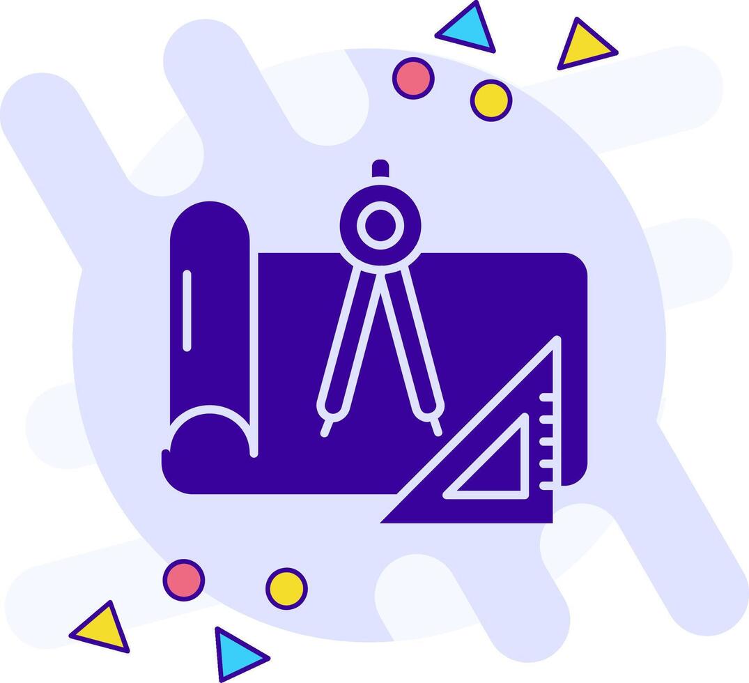 Draft freestyle solid Icon vector