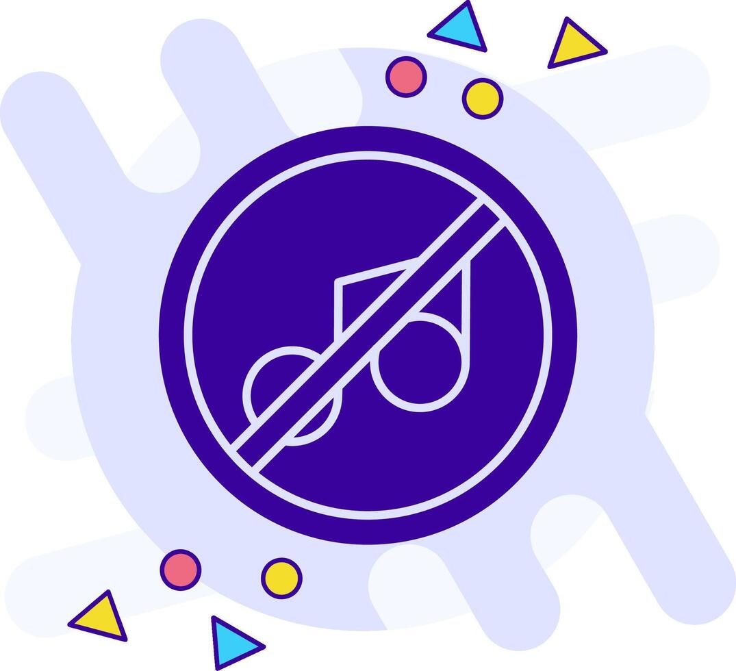 No music freestyle solid Icon vector