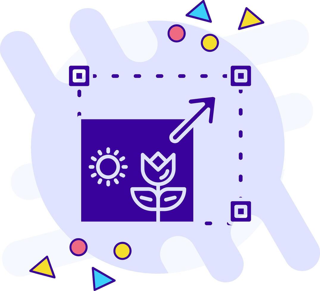 Resizing freestyle solid Icon vector