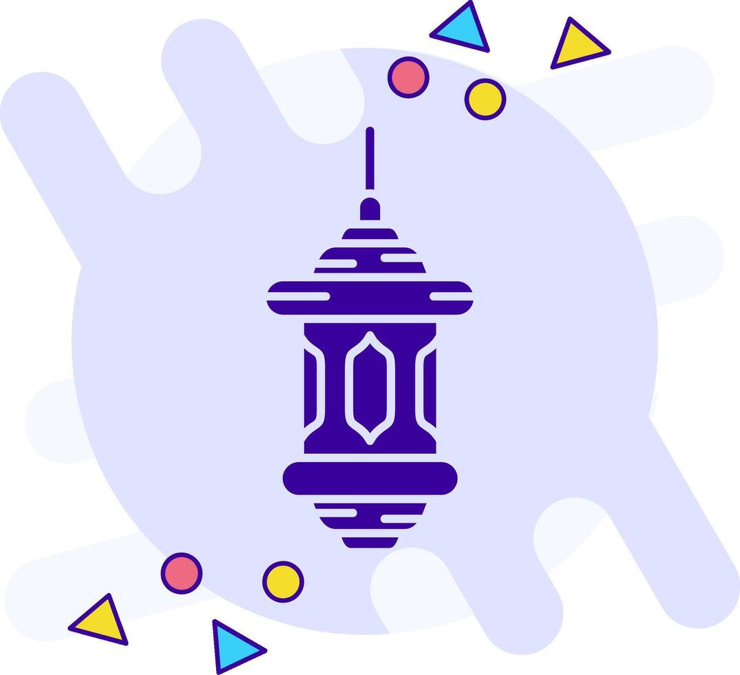 Lantern freestyle solid Icon vector