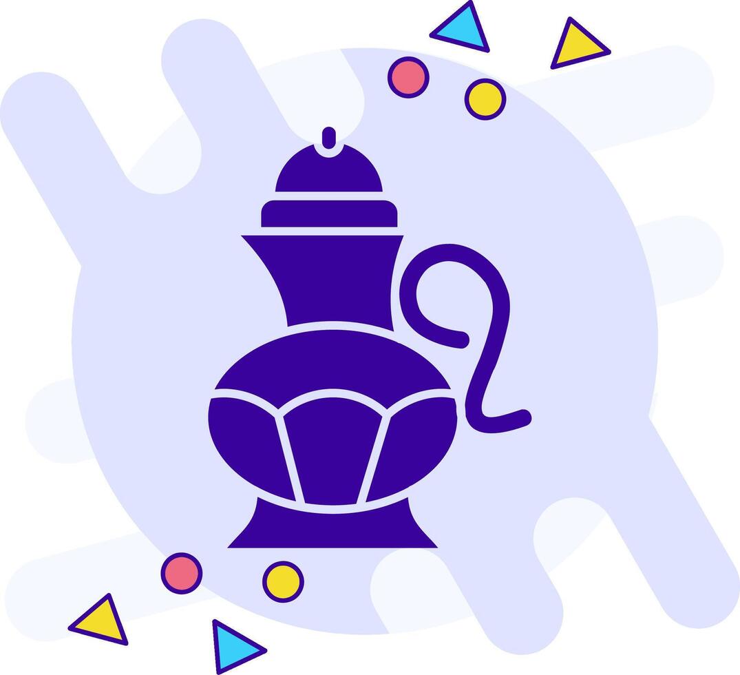 Tea pot freestyle solid Icon vector