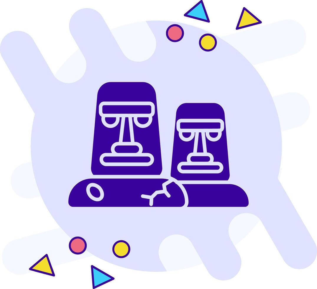 Moai freestyle solid Icon vector
