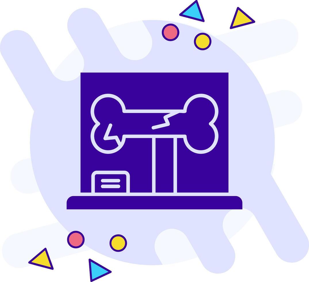 Bone freestyle solid Icon vector